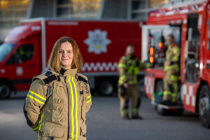 Marta Golten (41), brannkonstabel