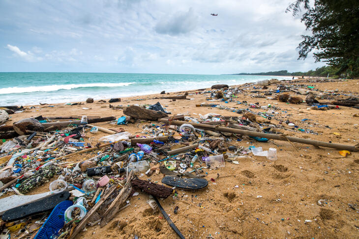 Plast i havet og på strender. TV-aksjonen 2020. Foto: Getty images
